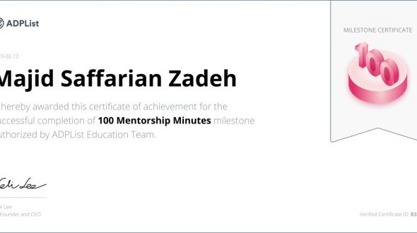 Completing 100 mentorship minutes on Adplist.org